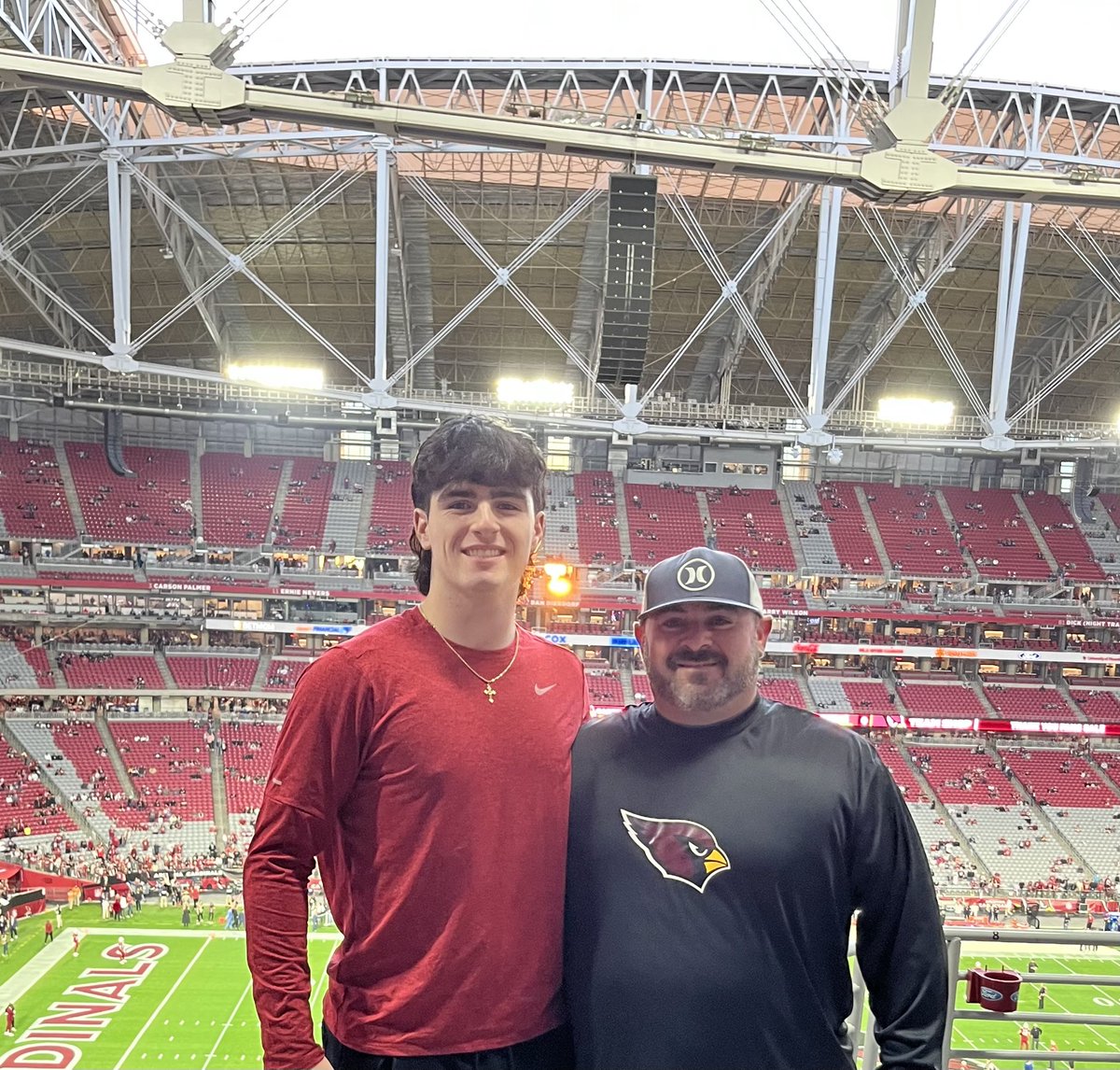 Merry Christmas from our annual trip to <a href="/StateFarmStdm/">State Farm Stadium</a> for #CardsBucs. Go Niners!