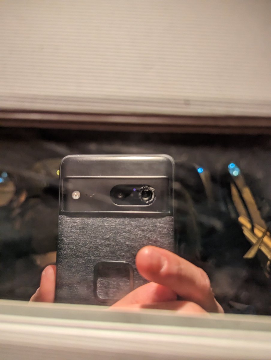 CSThrowaway's tweet photo. Not even a month, no drops just regular use. Have a case on the phone. Been told Its my problem. Is this really the quality control backed by google? It's clearly a manufacturing defect, and I know I'm not the only one. Please fix this google! @madebygoogle #pixel7brokencamera https://t.co/pH6k7HxSux