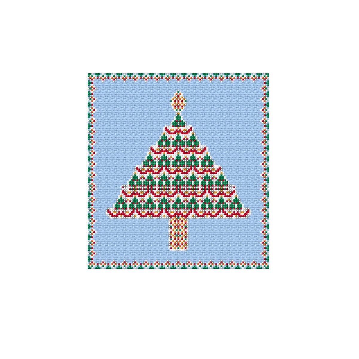Merry Christmas Tree Cross Stitch Pattern Green Snowflakes Instant Pdf File Chart 1 Greeting Card Digital Download Diy Counted Geometric tuppu.net/f6f19df #Etsy #Crossstitchfurnish #BeginnerPattern