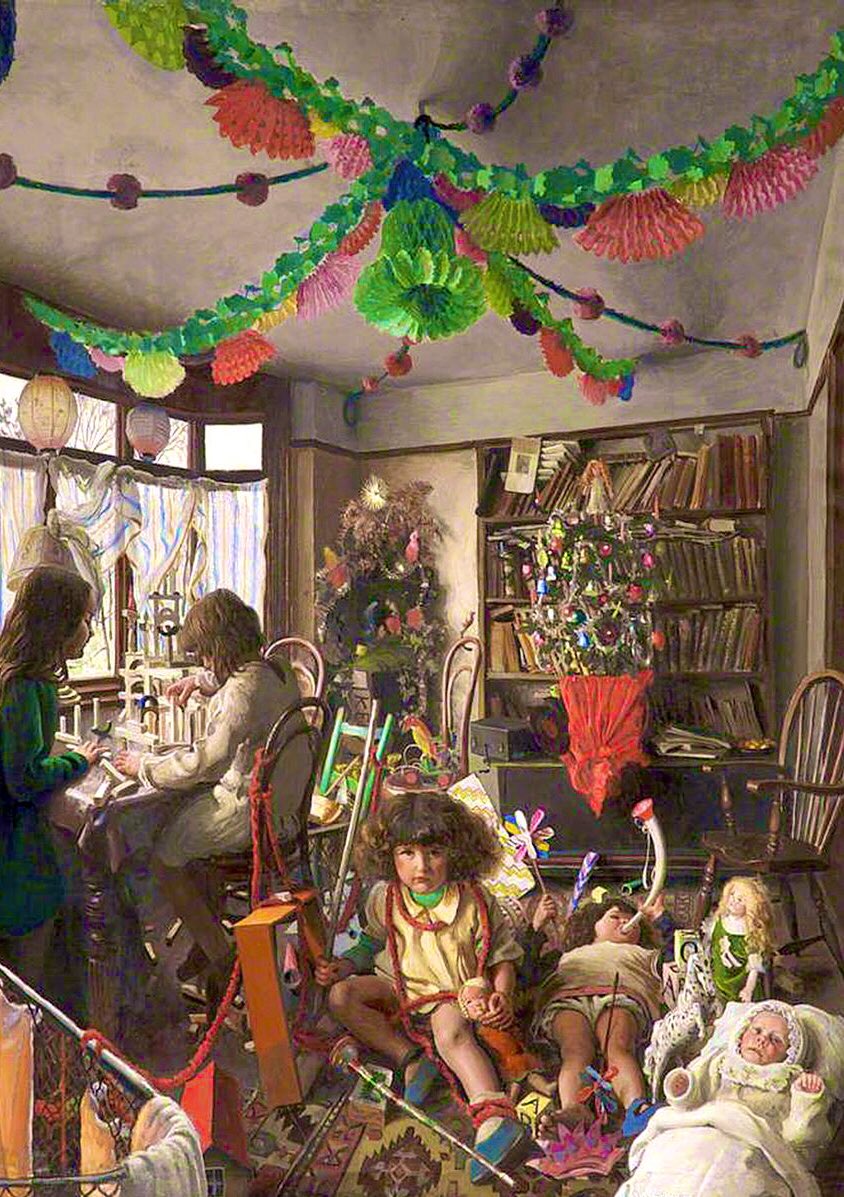 The Day After Christmas, by Mark Lancelot Symons, c.1931. <a href="/BuryArtMuseum/">Bury Art Museum</a> #BoxingDay #HappyHolidays #art