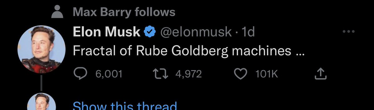 I unfollowed Mr Musk weeks ago but people are still getting this…