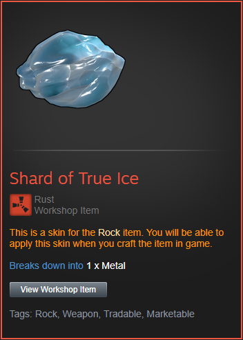 MarkPlaayz's tweet photo. GIVEAWAY TIME FOR THE HOLIDAYS! 🥳

Giveaway = "Shard of True Ice" Rock Skin In Rust
Sponsored by @Rustypot ! 🎉

To enter follow the steps below! 🥰

Follow @Rustypot &amp; @MarkPlaayz 
Like + Retweet

Winner will be drawn 28/12/2022

Goodluck everyone and Merry Christmas! 🎅 https://t.co/F2HAaHJi2n