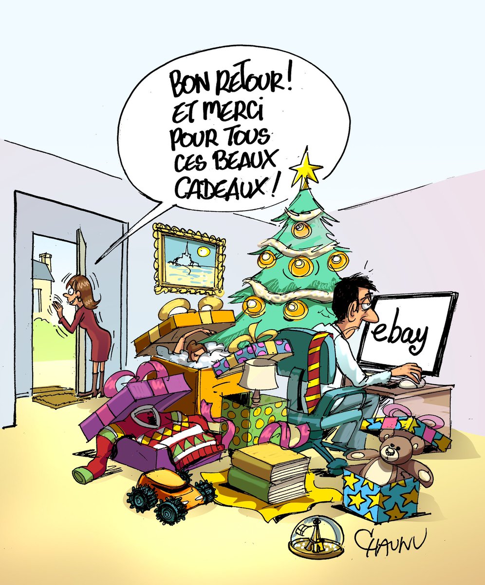 Dessin du jour dans @ouestfrance #cadeauxnoel #noel2022 #actu #dessindepresse 🎄🎁