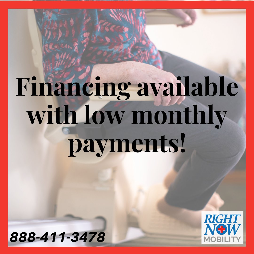 rightnowmob's tweet photo. We provide the best #mobilitysolutions for your individual needs, and that includes convenient and easy financing options for your new stairlift. Contact us at csr@rightnowmobility.com for your free consultation! #mobilityaids #Cincinnati #MasonOhio #NKY #FlorenceKY #stairlift https://t.co/IP2iY20ywt