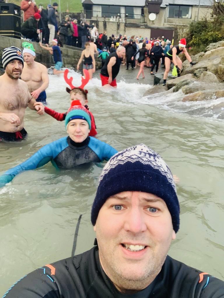 pantrychef's tweet photo. Christmas Day harbour swim  2022 https://t.co/ciMrlp1sF6