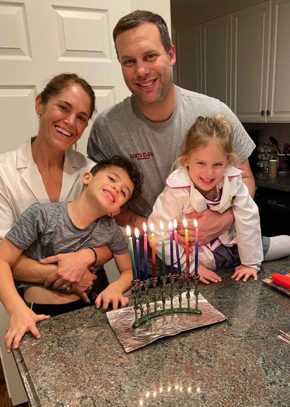 Santa Clara Men’s 🏀 assistant coach Scott Garson & his family lighting their menorah on the 8th & final night of Hanukkah. 🕎

#JCA | #CoachesLightCandles | #HappyHanukkah