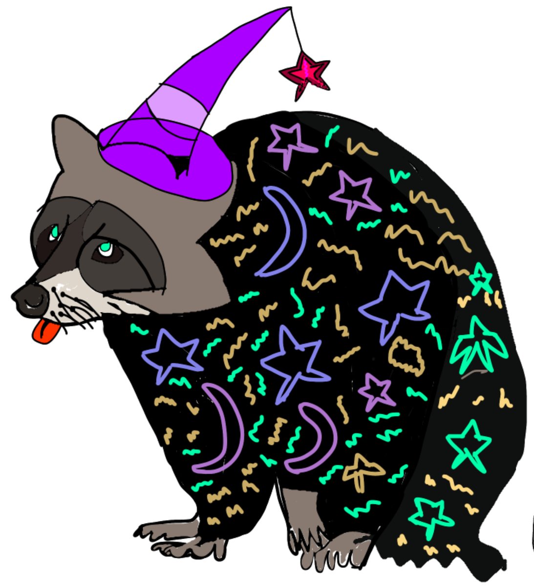 himedanshis's tweet photo. Wizard raccoon that I made #art #artists https://t.co/pwXA3onRAU