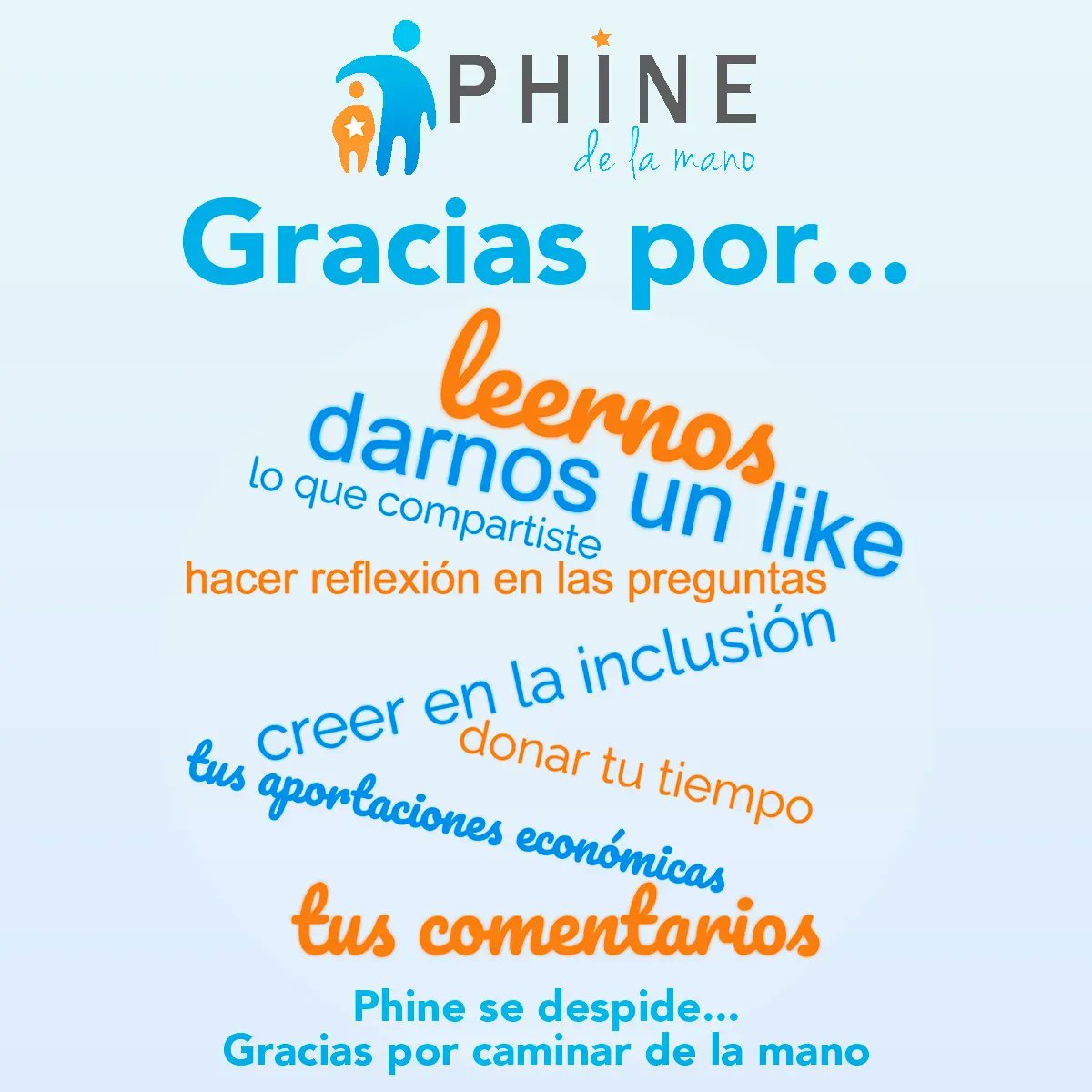PHINE se despide…
Gracias por caminar de la mano
#SomosPhine