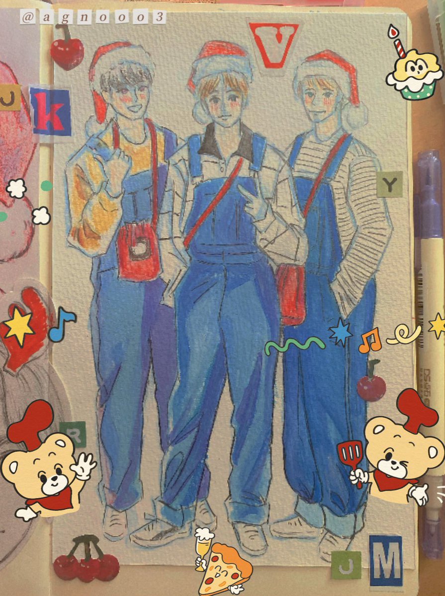 agnooo3's tweet photo. 🎄Merry Christmas!!✨
#btsfanart #JungKook #jimin #v https://t.co/Jy2HLq7o7C