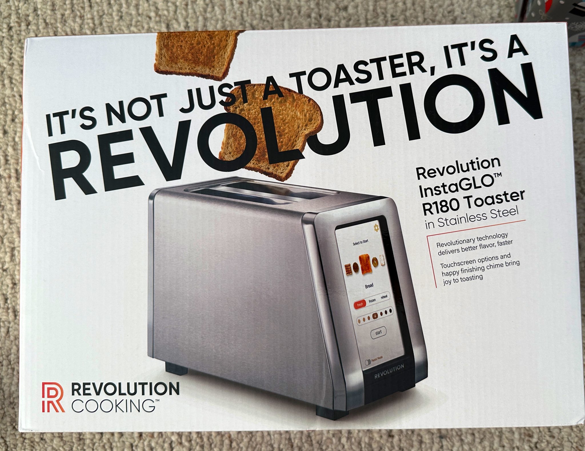 New Revolution Cooking R180 2-Slice Smart Toaster - Stainless