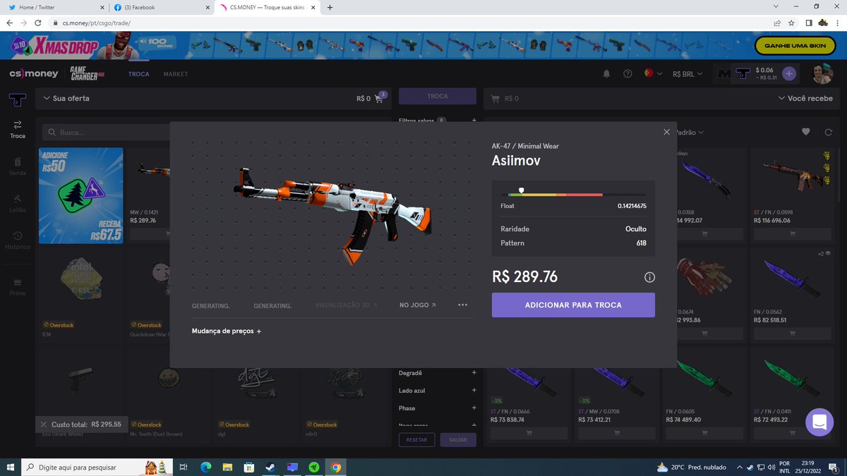 Vendo Ak Asiimov pouco usada.