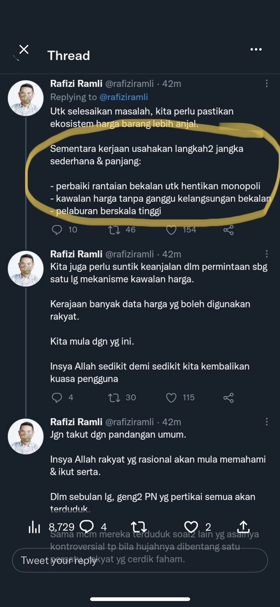 ZulfadhliJamil's tweet photo. @ladyshinebright @khairul_hafidz Rafizi membincangkan dua pihak ada peranan masing masing. Kerajaan ada peranan, pengguna ada peranan. Dua dua bergerak ke arah set objektif yg sama https://t.co/RfjJgvxMCr