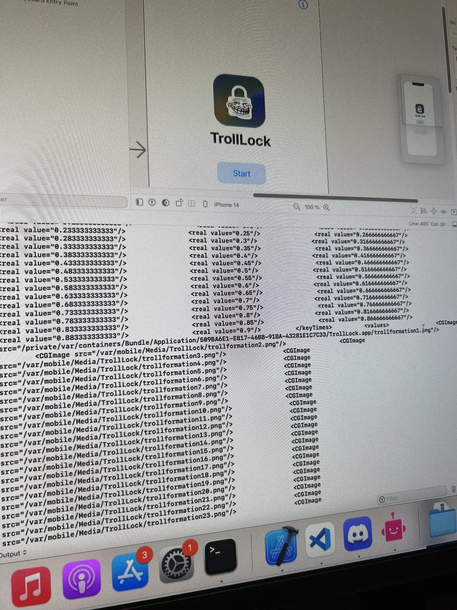 haxi0sm's tweet photo. TrollLock 1.0 ETA soon?
No more need for iMazing or TrollStore… 🤫
#TrollLock #iOS16 https://t.co/7IgALOZymE