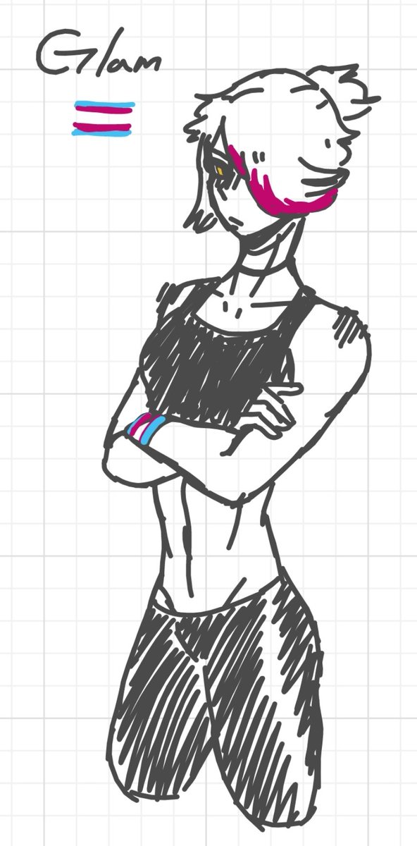 pachiracoon_b69's tweet photo. Hola, nomás digo que en un principio hice un headcanon de Meg trans y me gustó demasiado ☠ ahora es Glam por que no tengo originalidad 🤭💞
.
.
.
#FNAFHS #fnaffanart #headcanon #trans #draw #Whiteboar #FNAFHSfandom #teamoMeg https://t.co/IcJZNP6WMH