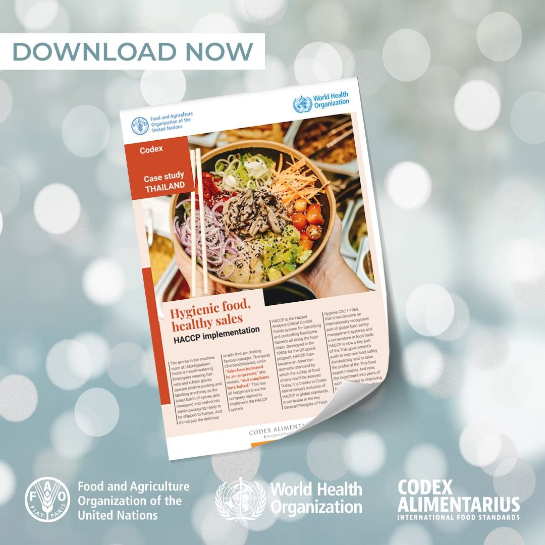 FAOWHOCodex's tweet photo. #β£3β£ "Hygienic food, healthy sales: HACCP implementation"
π This case study demonstrates the impact that adoption of science-based food standards can have.
ββΉοΈβ‘οΈ https://t.co/Etiz6K5dg0
#OneYearOfCodex | #FoodSafety https://t.co/Eh8XF5ZFxX