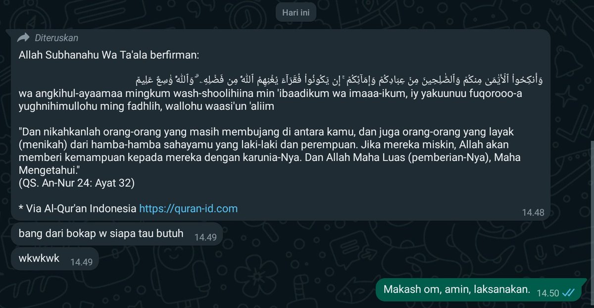 Support sobat lintas religi, amin.