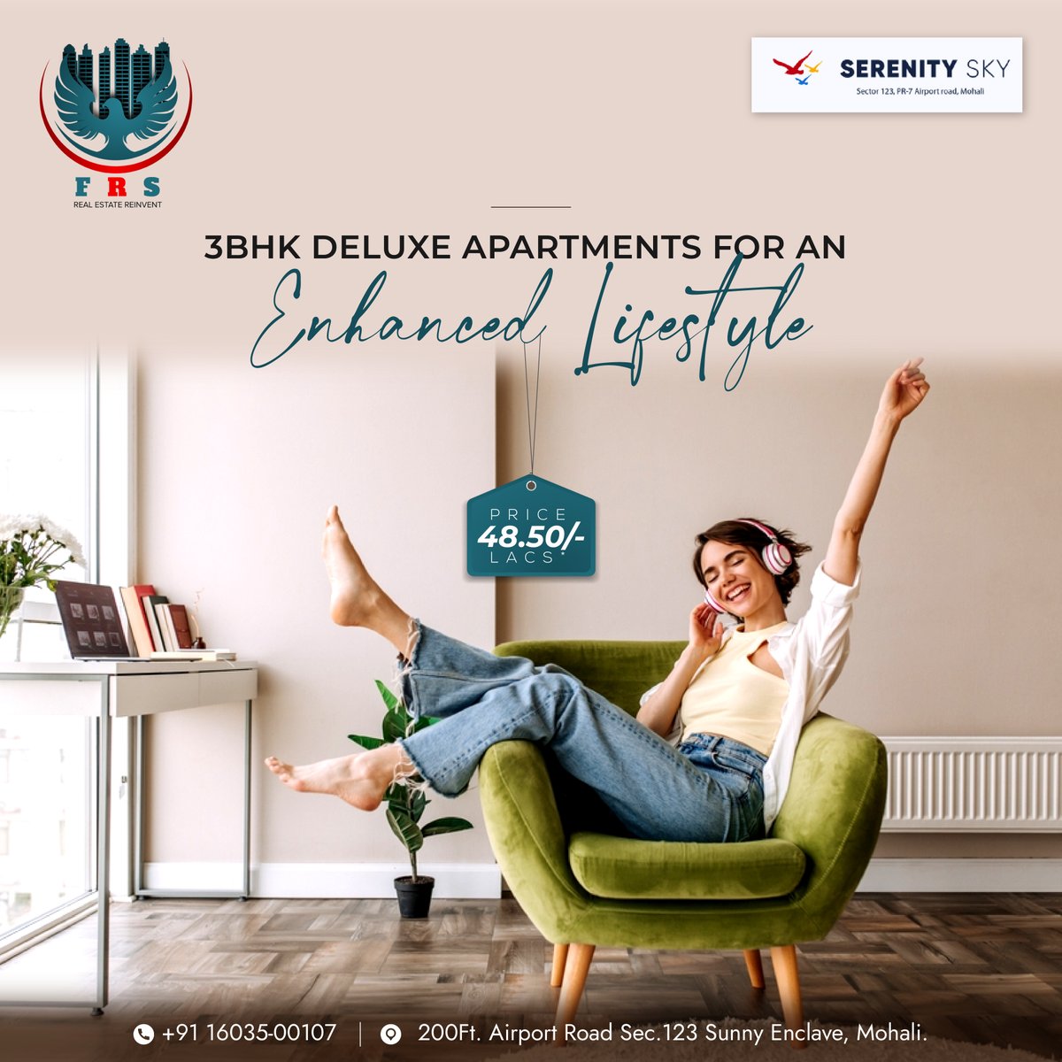 RealtyFalcon's tweet photo. It's time to level up your living with FRS. Grab your deluxe 3 BHK flats with top-notch facilities and premium architecture for 48.50 Lacs only.

For more details,
Contact us now at +91 1603500107
.
.
#falconrealtysolutions #dreamcometrue #newhome #3bhkflatsforsale #3bhkflats https://t.co/Y5MIzbyeOm