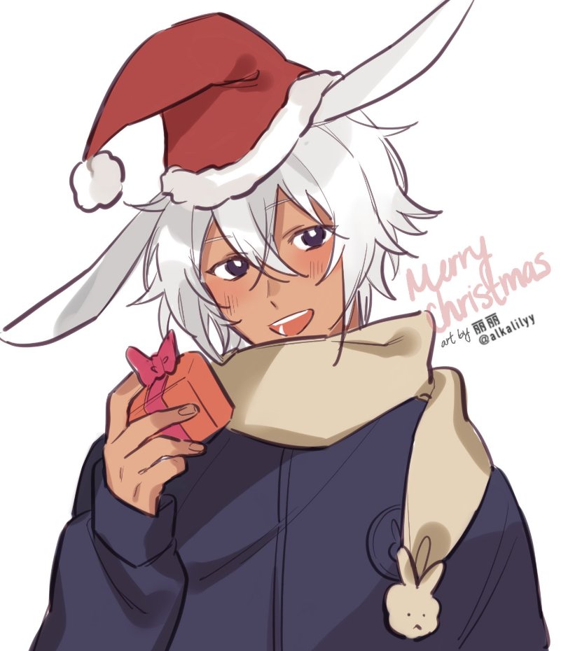 Hope you all had a fun and safe Christmas! I got a wholesome gift from <a href="/alkalilyy/">丽丽 🐸</a>, who is currently working on my OC character sheet. I wanted also to share this gift as a preview of my OC and to show love to Lily for the amazing job she has done! Credits below.