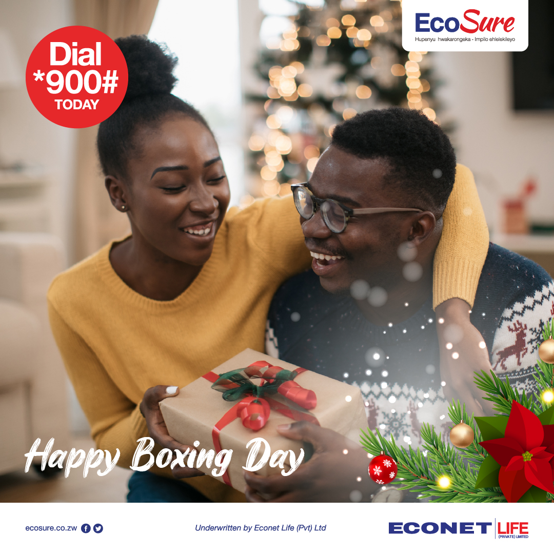 EcoSureZW's tweet photo. We hope you had a lovely Christmas. Let the festivities continue! #BoxingDay #UnwrapJoy #GiftSomeone https://t.co/bafZvQNT7O