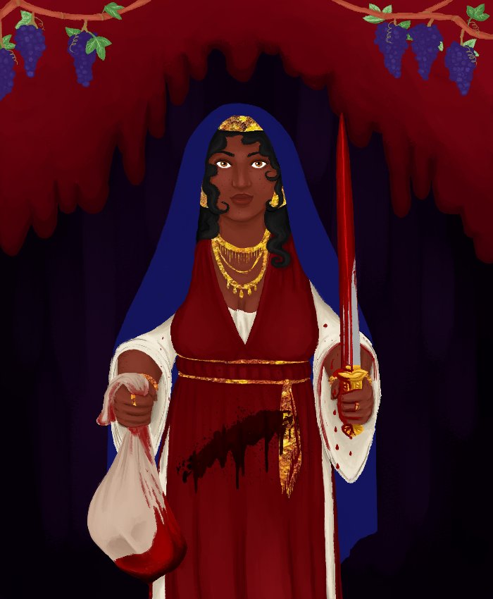 mermaidisabela's tweet photo. blood/beheading //
JEWISH ELVES FOR CHANUKAH, DAY 3:
teia cantori as yehudit, one of my favorite jewish heroines!!! 🍷 mazel tov everyone, here's to victory over our oppressors ❤️
#dragonage #tevinternights https://t.co/G79xwGT0Fl