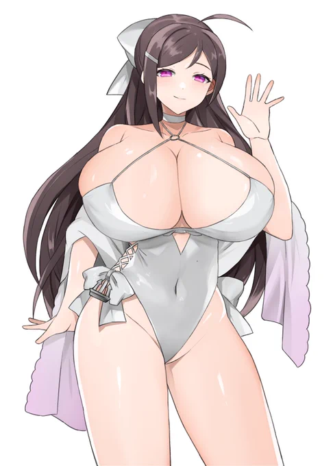 【skeb依頼絵】おっぱい特盛な間宮伊良湖の狭霧水着姿 