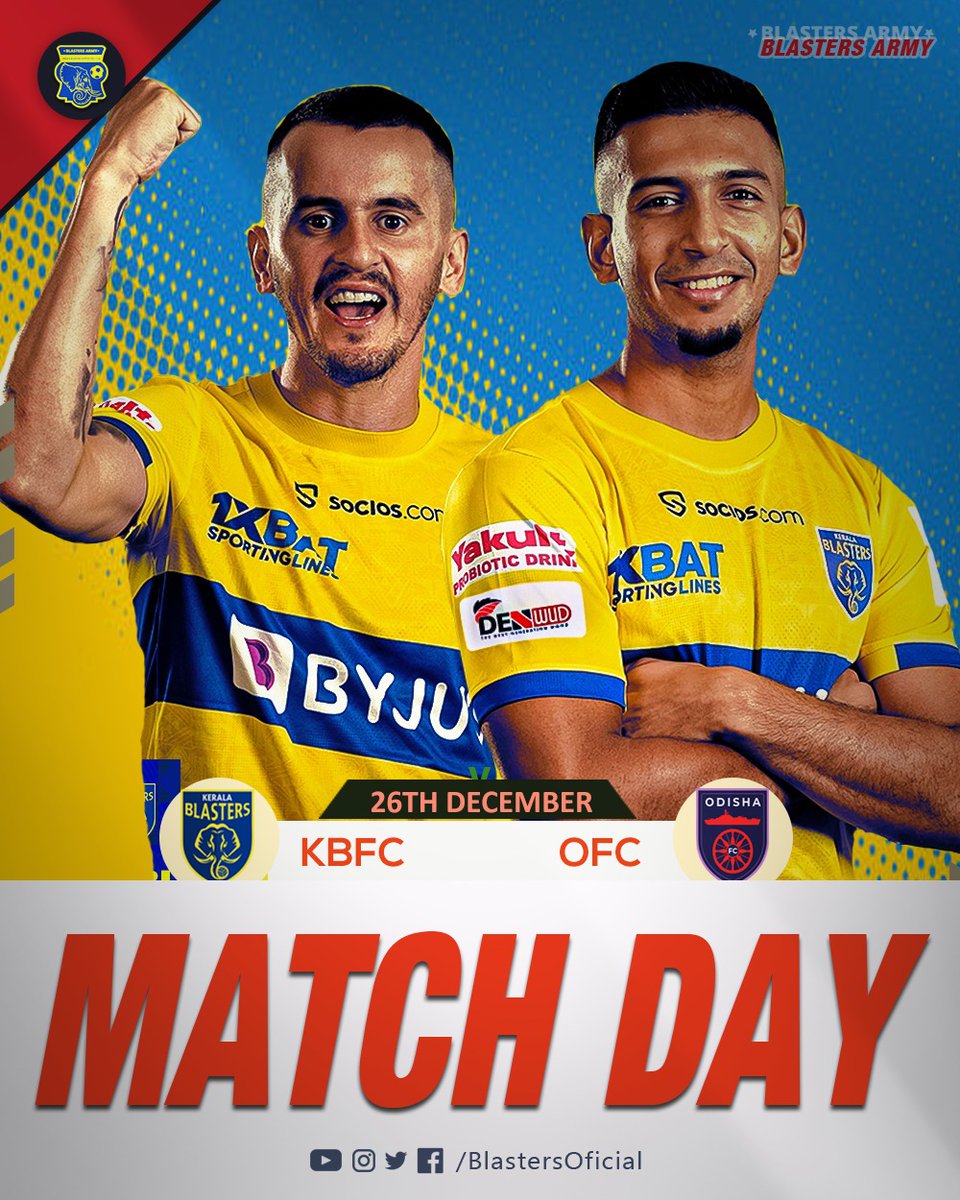BlastersOficial's tweet image. Match Day!..
@keralablasters

#ഒന്നായിപോരാടാം #KBFC  #blastersarmy