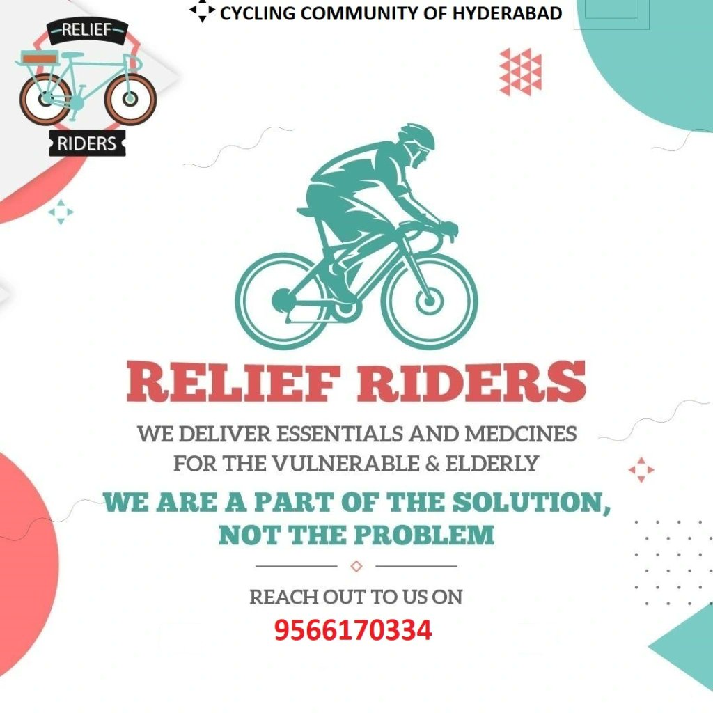 Hearing news about virus back - 
As #ReliefRidersHyderabad, #CommunityServiceByBicycle, let us be prepared and ready for any urgent support, God forbid, if our city #Hyderabad gets back to that kind of situation.

#CyclingCommunityOfHyderabad is always ready to support the city.