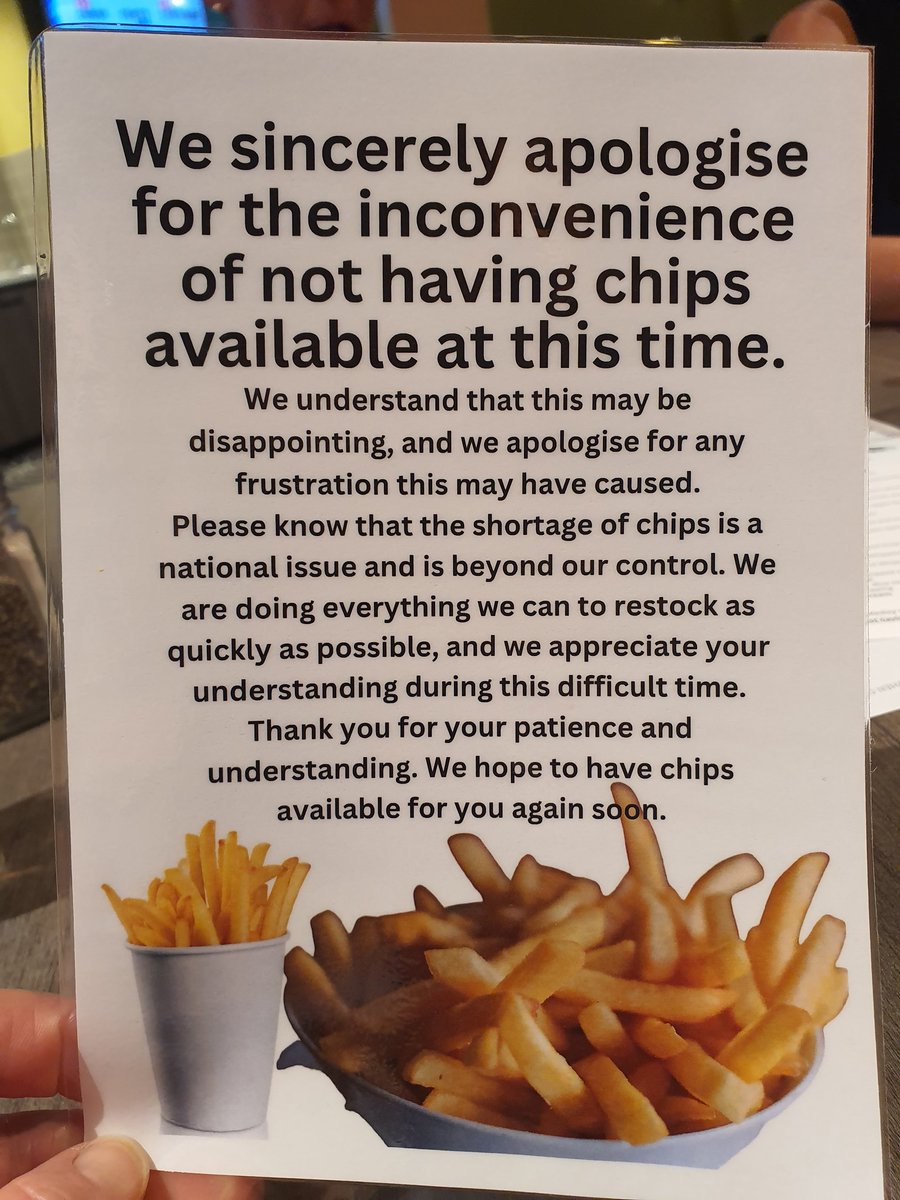 SFindlaytickner's tweet photo. The Horsham Community Club is taking the whole shortage of chips thing Very Seriously. #BoxingDay2022 #chipshortage https://t.co/8EglnwPU2G