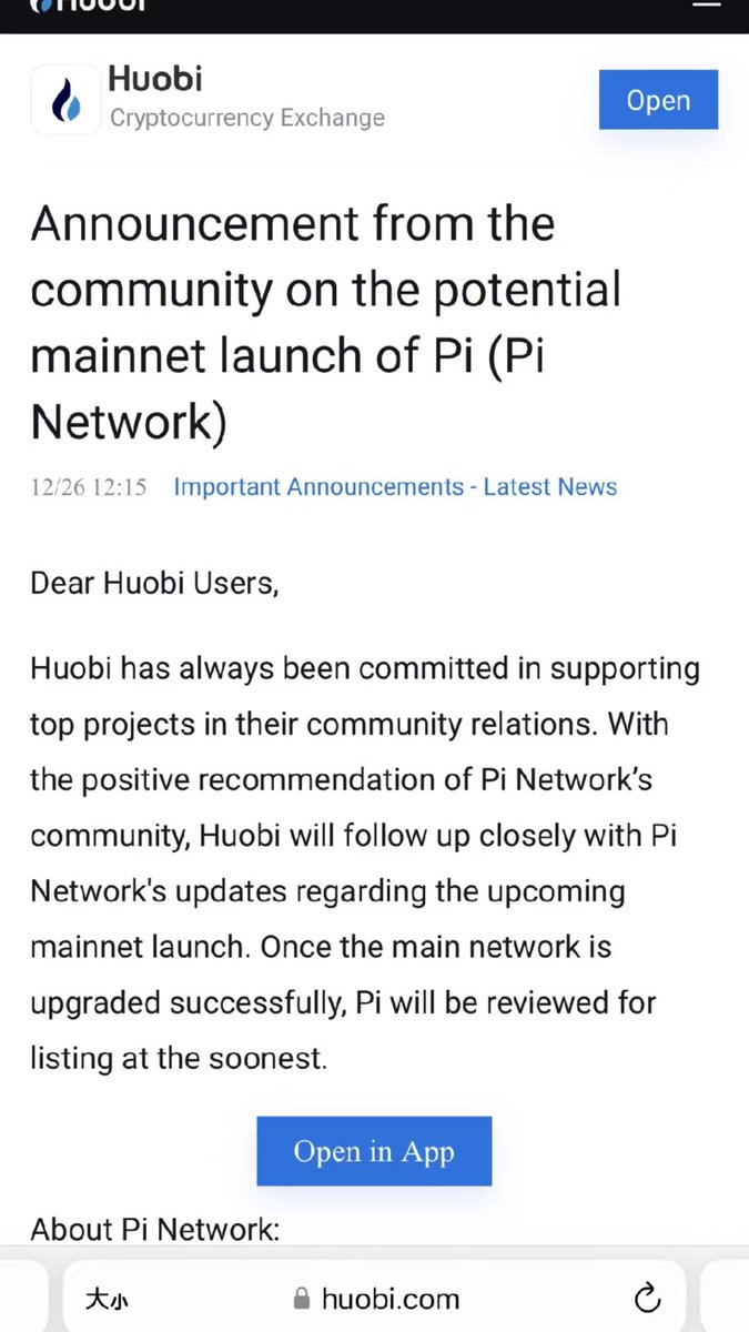 Pi Barter Mall来购酷买 (@pibartermall) on Twitter photo 火币交易所公告:关于社区反馈Pi Network潜在主网上线的公告
尊敬的用户:
火币一贯致力干和区块链行业内优质项目保持优良的社区联动。受到PiNetwork社区用户强烈推荐的关于将到来的主网上线事宜,火币将密切关
注其项目主网更新动向。并在主网升级成功后第一时间对Pi Networ做上线审核 <a href="/pibartermall/">Pi Barter Mall/Pi Network 来购酷买</a> 火币交易所公告:关于社区反馈Pi Network潜在主网上线的公告
尊敬的用户:
火币一贯致力干和区块链行业内优质项目保持优良的社区联动。受到PiNetwork社区用户强烈推荐的关于将到来的主网上线事宜,火币将密切关
注其项目主网更新动向。并在主网升级成功后第一时间对Pi Networ做上线审核 <a href="/pibartermall/">Pi Barter Mall/Pi Network 来购酷买</a>