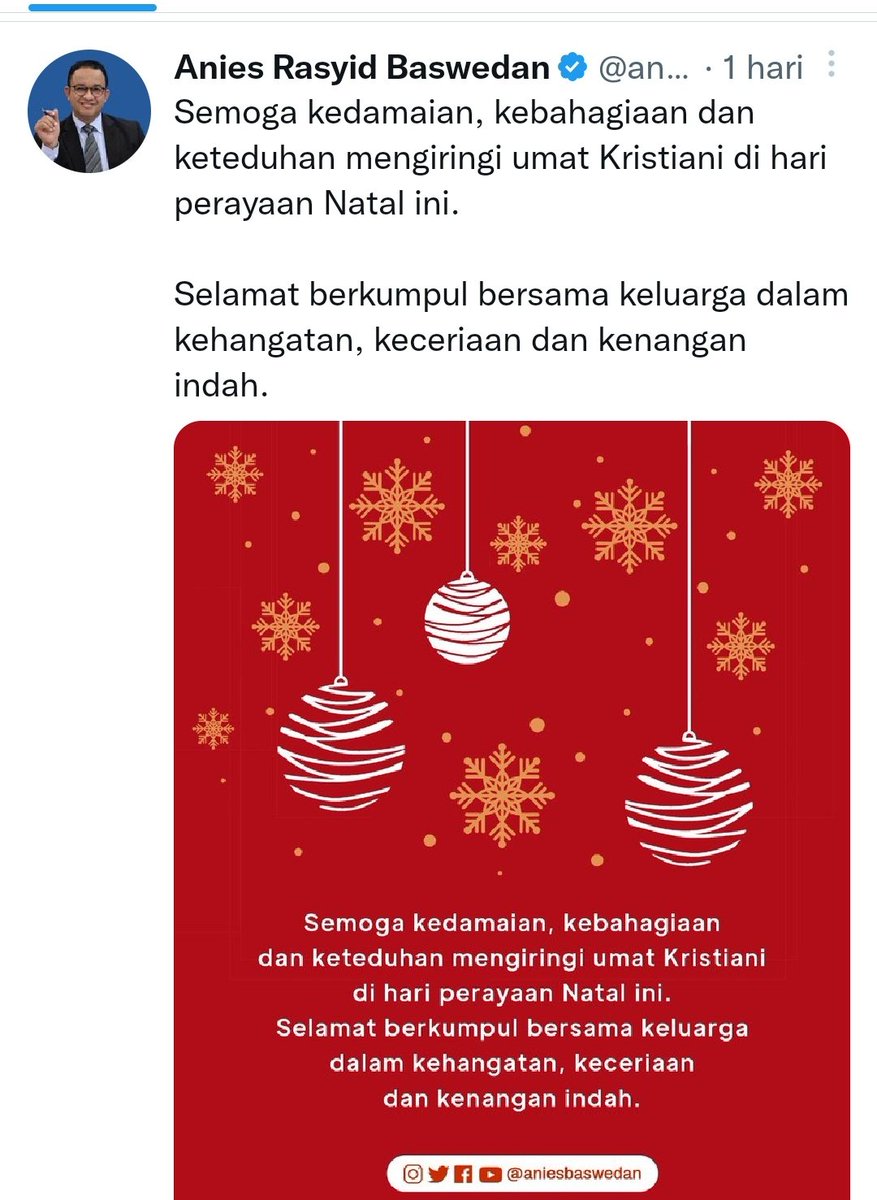ronavioleta's tweet photo. Saya muslim, saya suka dg cara Pak Anies. Tanpa melanggar ajaran agama, tapi tetap mendoakan kebaikan utk teman² nasrani.
Ini yg nama nya toleransi 👍 https://t.co/ddddqUd3Tb