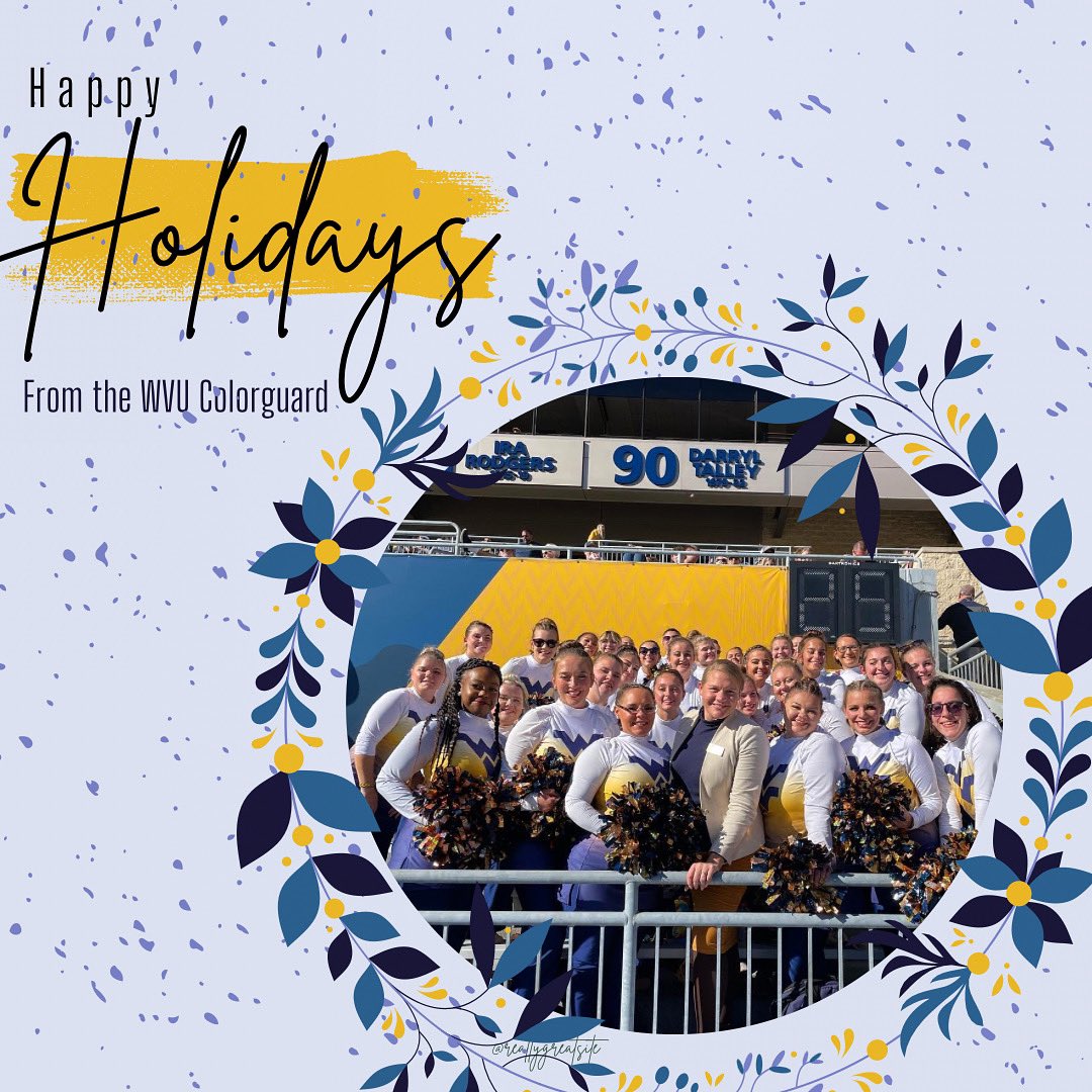 wvuguard's tweet photo. Merry Christmas and Happy Holidays from the 2022 WVU Color Guard! ๐โค๏ธ๐
#HailWV #WVU #LetsGo #WVBands #WVUColorGuard #GoEERS #HappyHolidays #Christmas2022 https://t.co/Qgqw2vON33