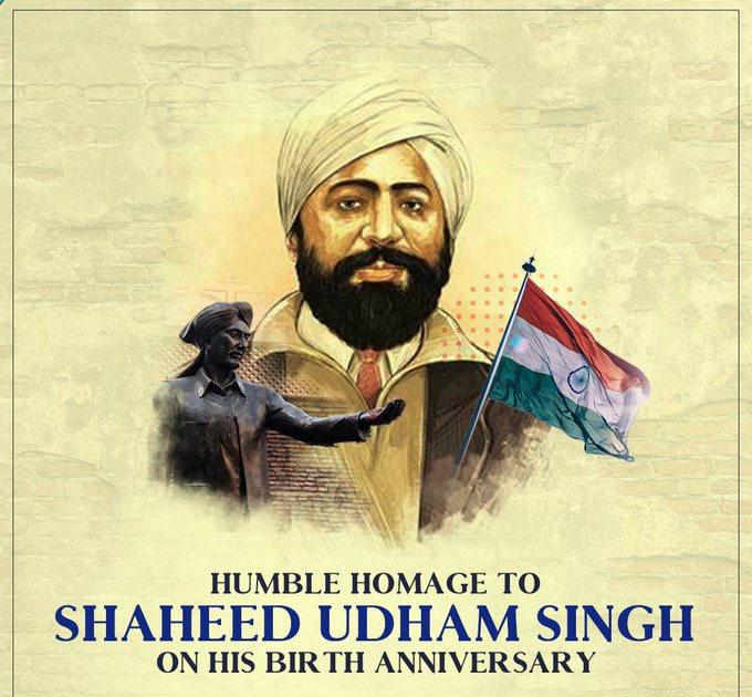 AkashNain14's tweet photo. Our tribute to revolutionary freedom fighter, Shaheed-e-Azam, Udham Singh who made the supreme sacrifice for the nation. 

His patriotism shall continue to inspire millions. https://t.co/L5zp43TsUi