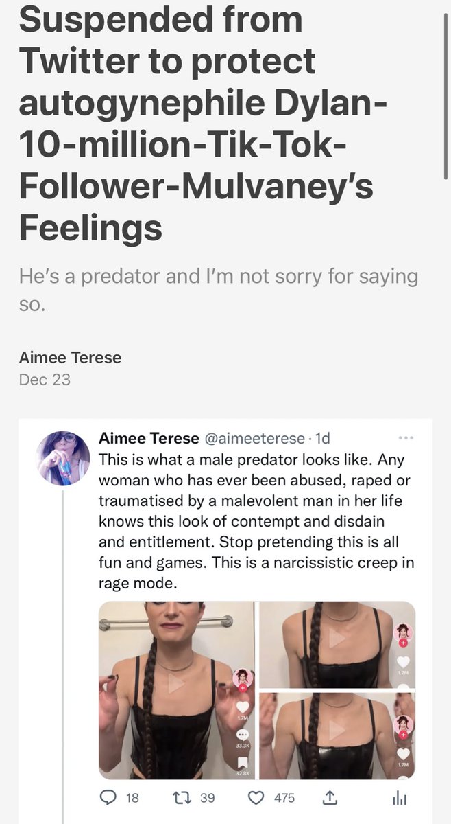 WreckerCaucus's tweet photo. The Brownshirt Babadook’s latest suspension came as a result of a transphobic screed against Dylan Mulvaney of TikTok, which included misgender her and calling her a predator. https://t.co/uk6nrKUj4p