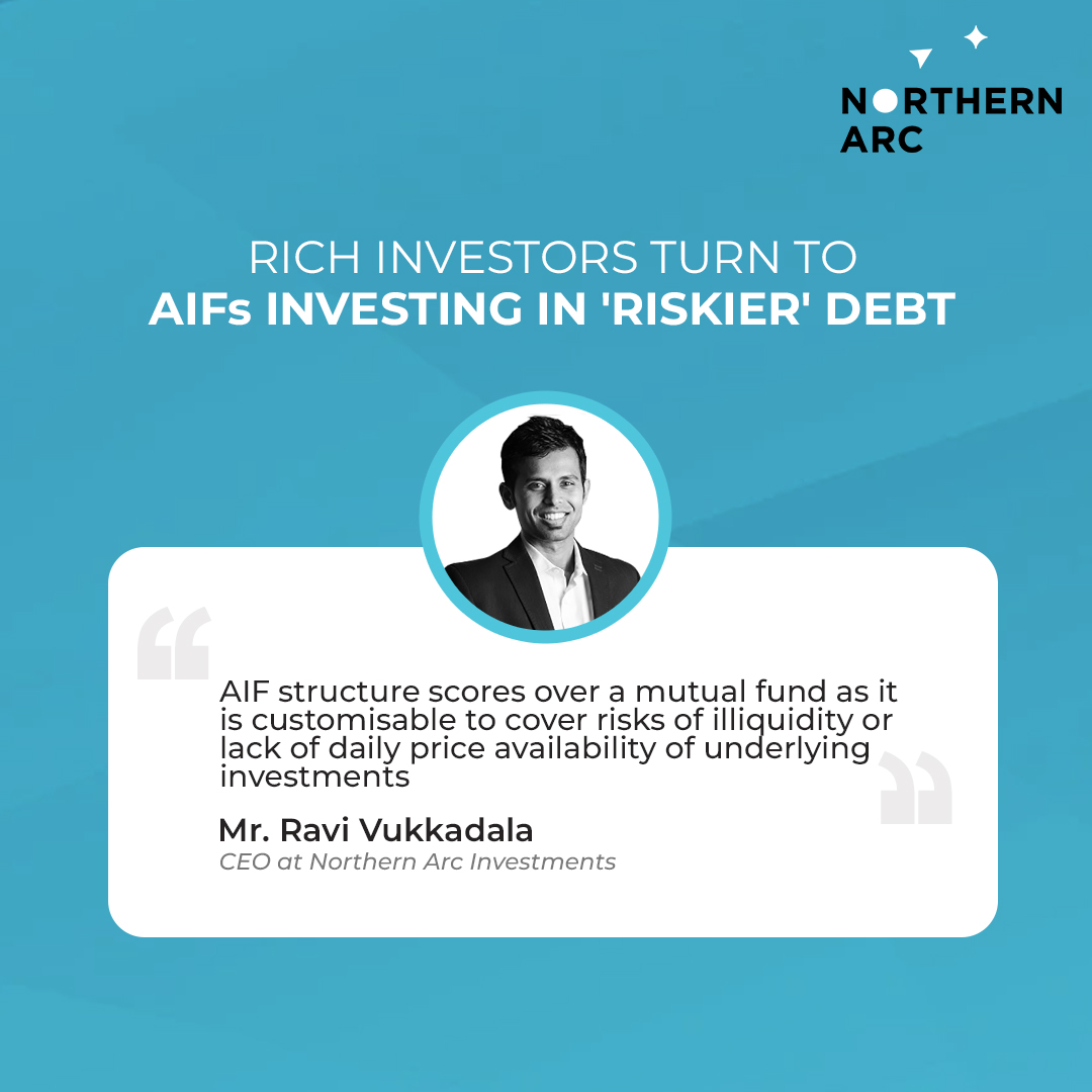 _NorthernArc's tweet photo. Ravi Vukkadala, CEO, Northern Arc Investments was recently quoted in The Economic Times backing AIFs structure by stating, "We look at parameters like governance, cash flows, board structure, promoters' track record, auditors, etc. before we lend to a company" https://t.co/f9VT8LEeDN