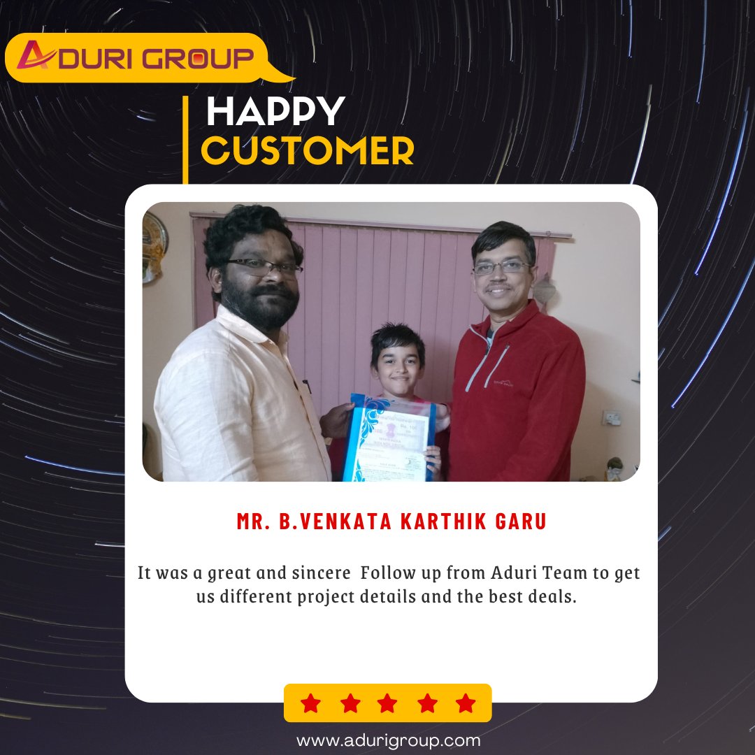 Satisfied customers are our best ads.
#HappyCustomer #CustomerSatisfaction #AduriCustomers #AduriGroup