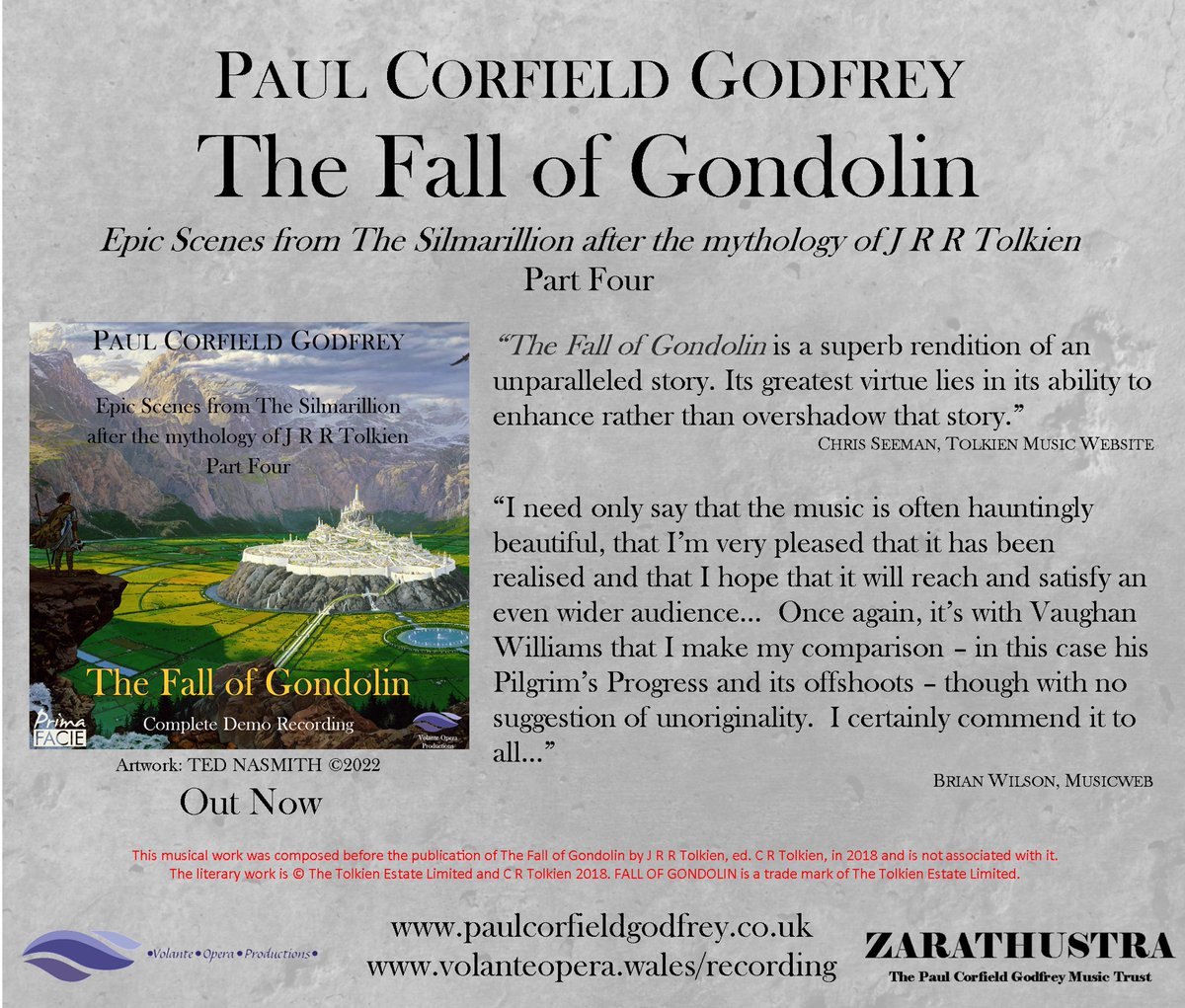 OperaVolante's tweet photo. #tolkien #fallofgondolin #opera #composer #classicalmusic #classicalmusician #thelordoftherings #lordoftherings #thehobbit #britishmusic #20thcenturymusic #demorecording #demorecordings #theatre #classicalmusician Out Now! https://t.co/EM0oNcJHP0 @TheCorfield https://t.co/T1yPwitry2