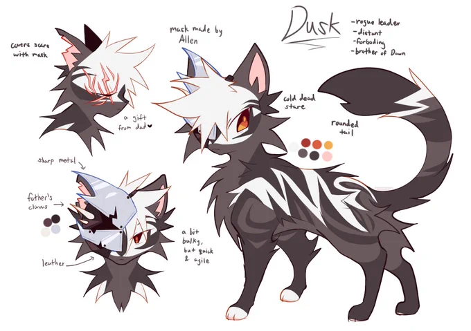 8. duska leader of a clan of rogues. he overthrew his abusive father, who also blinded his eye. he wears a mask to cover it up and protect the wound. he looks menacing but is actually very nice and always looks for a way to help those in need 