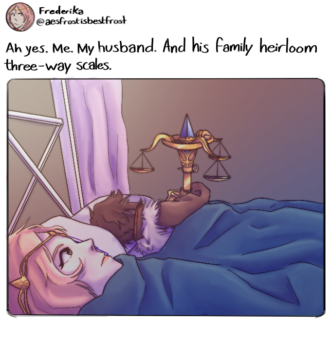twoqueersplay's tweet photo. Triangle Strategy sure has been an Experience.

(artwork by Lerf || Instagram: https://t.co/7WCyg1grCe) https://t.co/JxPSfo326N