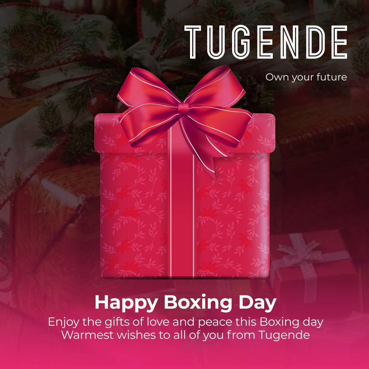 Tugende_KE's tweet photo. Tugende wishes you a happy boxing day as you spend it with friends and family. https://t.co/F9ioLWx8ja
