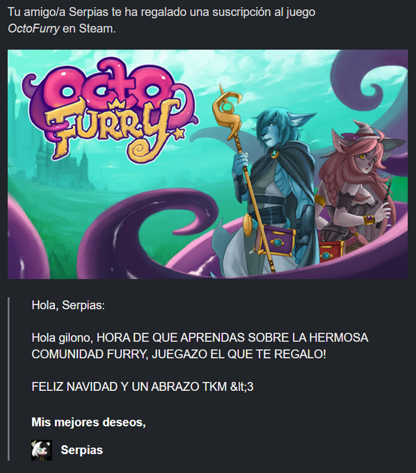 Que buen amigo @Serpias regal&aacute;ndome juegos en steam 🥰 Aunque nose porque todos de furry 🤔 porque sera<a class="tags" target="_blank" title="On Twitter" href="/?out=eyJ0eXAiOiJKV1QiLCJhbGciOiJIUzUxMiJ9.eyJpYXQiOjE3MjAyMzQ2MDIsImlzcyI6InR3cG9ybnN0YXJzLmNvbSIsIm5iZiI6MTcyMDIzNDYwMiwiZXhwIjoxNzUxNzcwNjAyLCJyZWRpcmVjdF91cmwiOiJodHRwczovL3R3aXR0ZXIuY29tL1NlcnBpYXMifQ.T-Lch-n5GKe2cgPjS62SEq1nIWhrk1AfIHImuOb3PcSFJKDOd0cBGEz-IS0_adAd71nGTG6VitvqWZsBSDCdCw">@Serpias</a>
