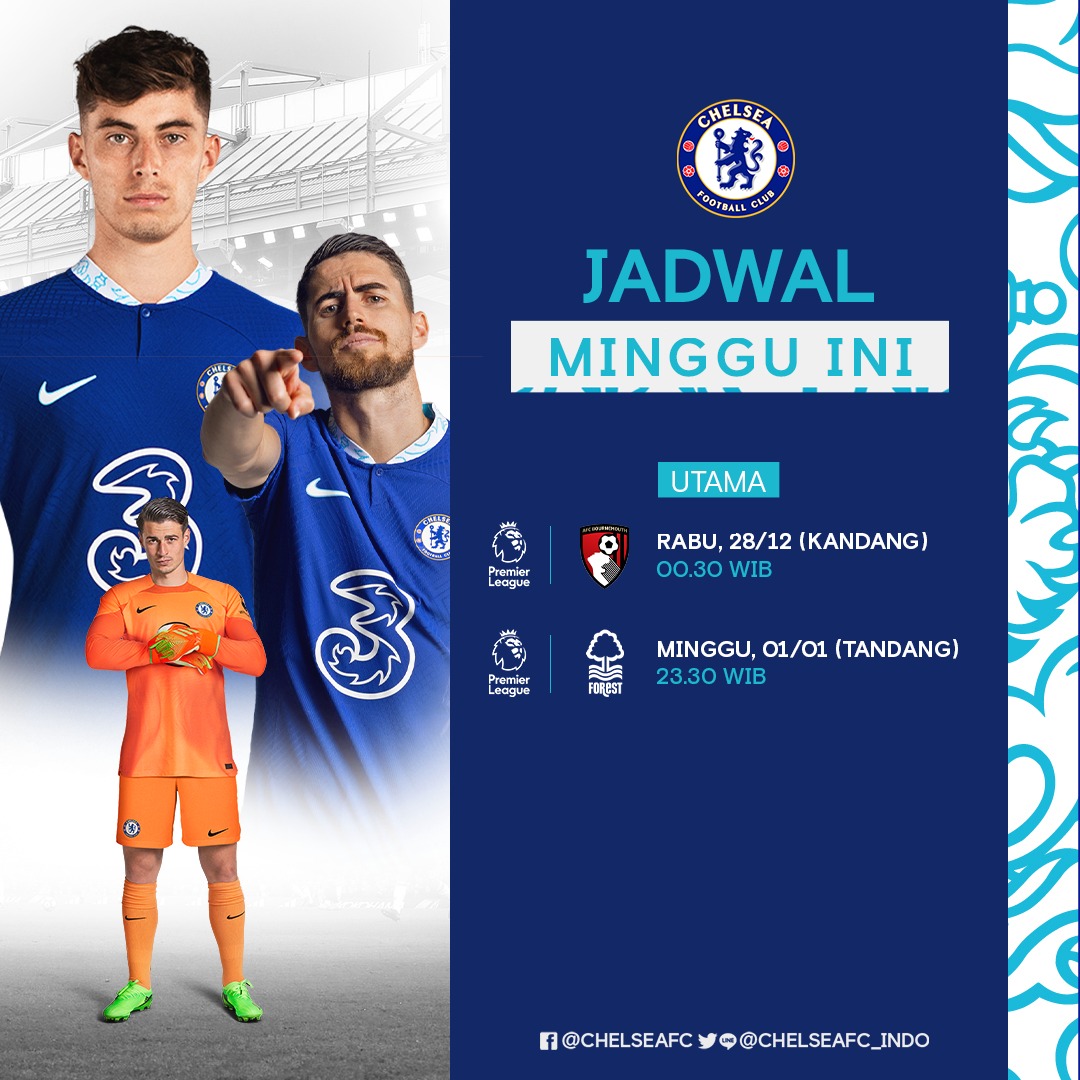 chelseafc_indo's tweet photo. Saatnya menutup tahun 2022 dengan gemilang! 🙌✨

Aksi London Biru #MingguIni siap temani akhir tahun kalian, Blues! 😎🍿

#CFCIndo https://t.co/7fTp8FtTqE