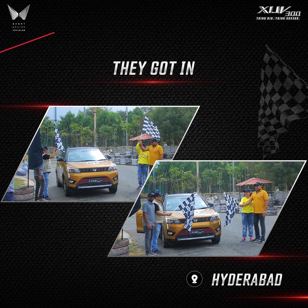vvc_group_'s tweet photo. Just one day at the track is enough to get you hooked on action for life. 
Drop a 🔥🔥 if you were a part of the Turbo Challenge in Hyderabad.

#TurboChallenge #Xuv300TurboSport #TGDI #Xuv300TGDI #Xuv300 #MahindraSUV https://t.co/H6YV1wMehU