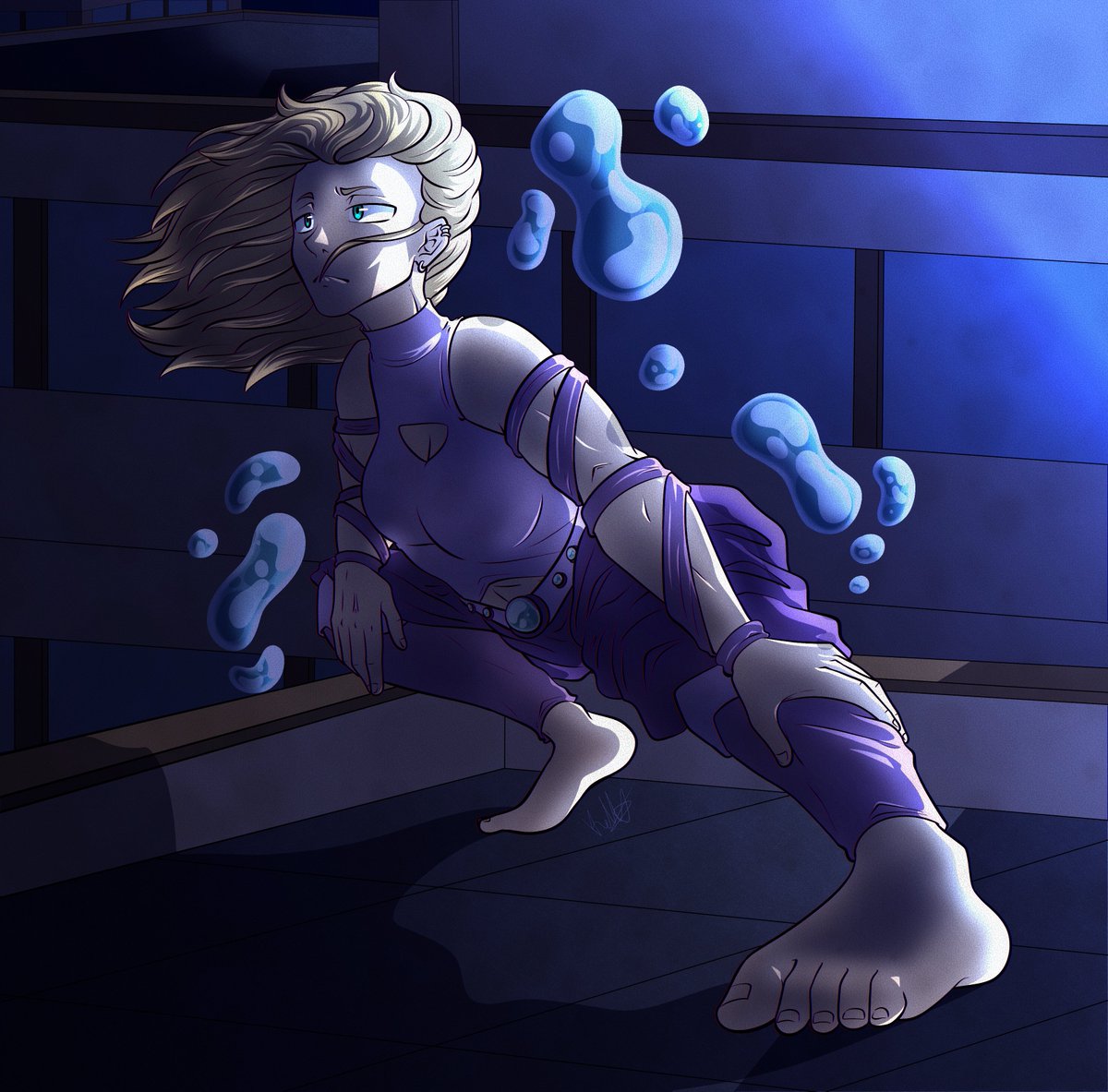 Salmonpro16's tweet photo. Wow, I am now gonna spam you guys with drawings cause I always forget to post here! #originalcharacter #mhaoc #mha #bnha #bnhaoc #oc #waterpowers #waterbender #nighttimeshading #shading #digitalart #commissionsopen #commissionartist https://t.co/n3v4MsAVog