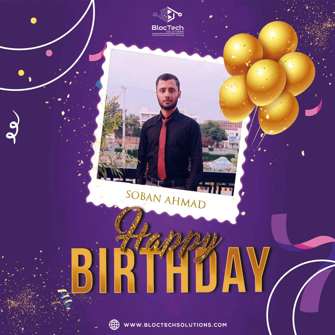 bloctechsol's tweet image. @bloctechsol  wishes the jubilance of a birthday festive, engrossed with a corsage of everlasting prosperity, to Mr. #Soban Ahmad - SEO Executive, the SEO expert. 

#bloctechsolutions #happybirthday #employee #recognition