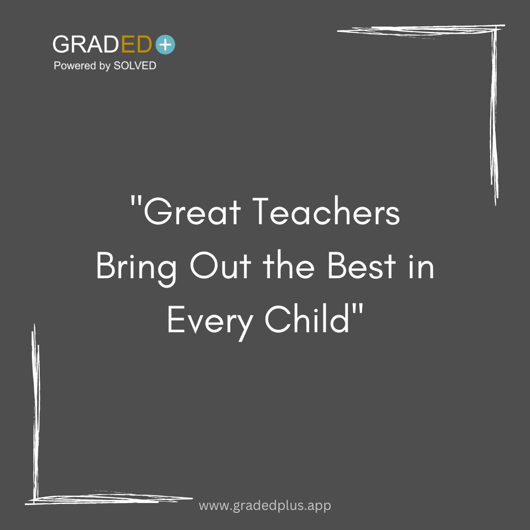 GradedPlus's tweet photo. Great teachers bring out the best in every child, giving them wings to fly and explore new possibilities.

#GRADED+ #Scanner #studentassessmenttool #assessmenttool #quickscanner #teacher #educators #educationsystem #innovativeeducation #innovative #learning #homework #grades https://t.co/owISNvjwvH