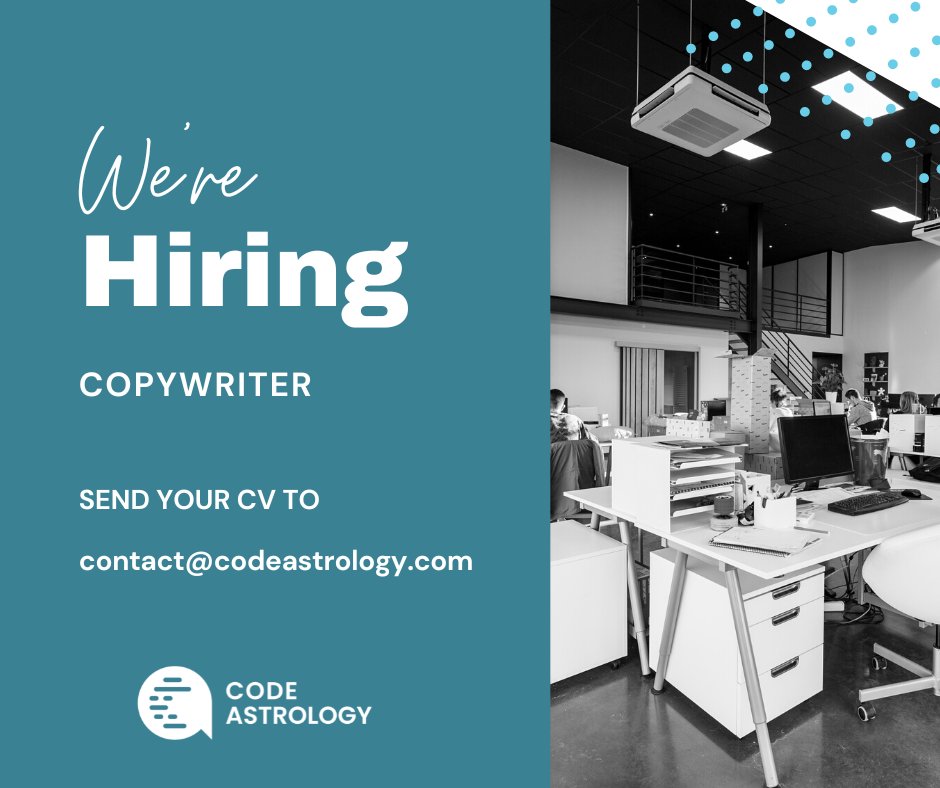coderSaiful's tweet photo. We are looking for Copywriter for CodeAstrology
We have 3 website. We need copywriting service.
Job Type: Contractual
Please send CV with Portfolio- contact@codeastrology.com
#hiring #CodeAstrology #copywriterjobs #lookingfor #remote #copywriter https://t.co/rx5y3L6Tzv