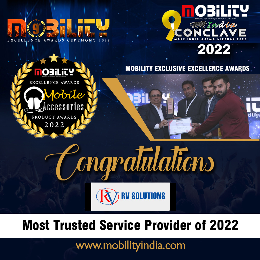 We congratulate @rvsolutionsonl on winning The Most Trusted Service Provider of 2022 in the category of the #9thMobilityExclusiveExcellenceAwards2022 By Editor’s Choice.

@mobilitymag #RVsolutions #Winner
#9thMobilityIndia2022 #9thMobilityIndiaConclave #AwardNight