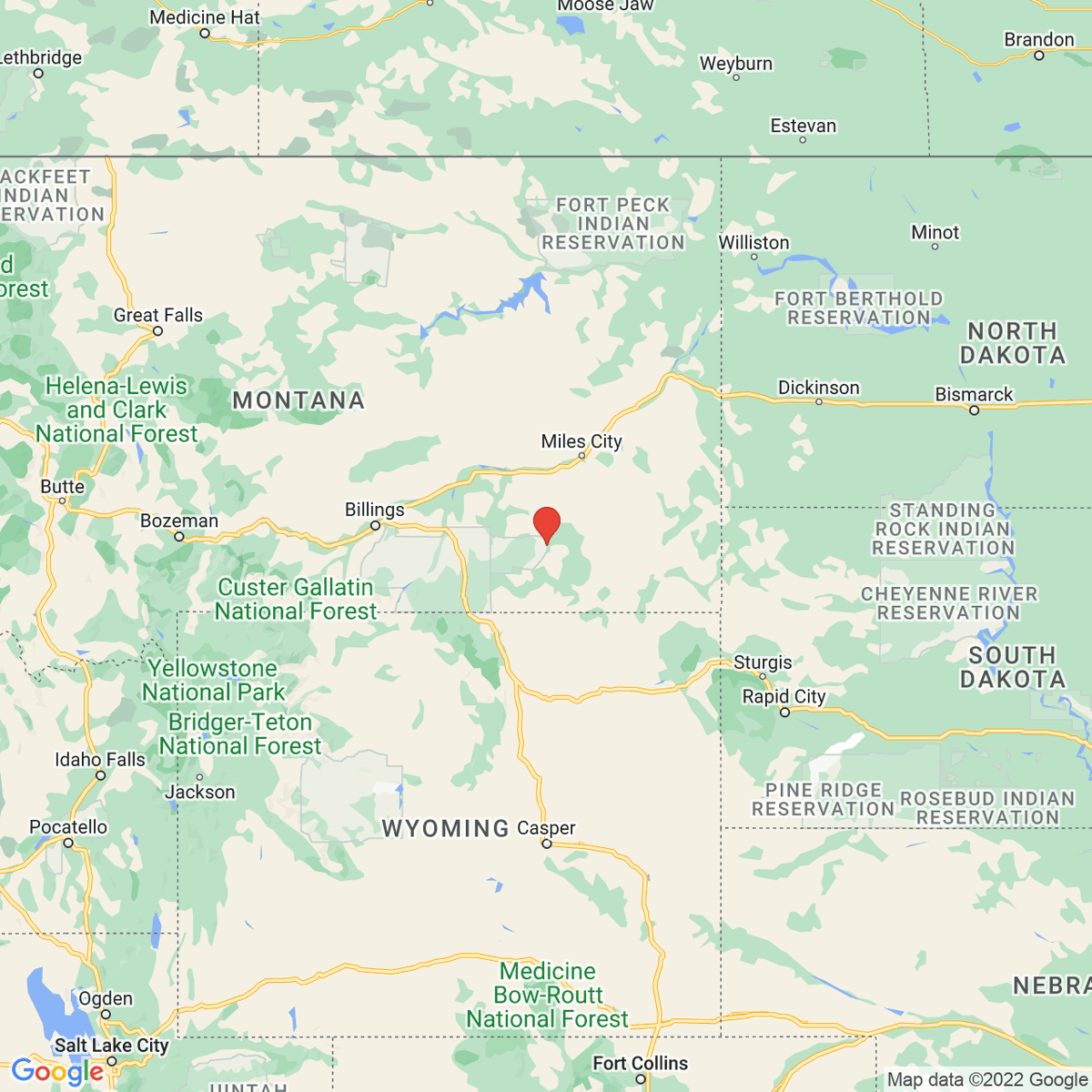 New town every hour on Twitter "Ashland, Montana Population 982