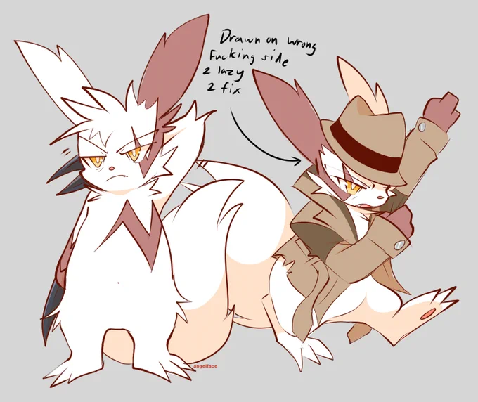 19. coala zangoose detective who is always on the case! he's your go-to guy if you need to find out who did what. hes a frequent customer at leafy's cafe. though he may be constantly tired, he will always find time to treat his buizel partner to a parfait 