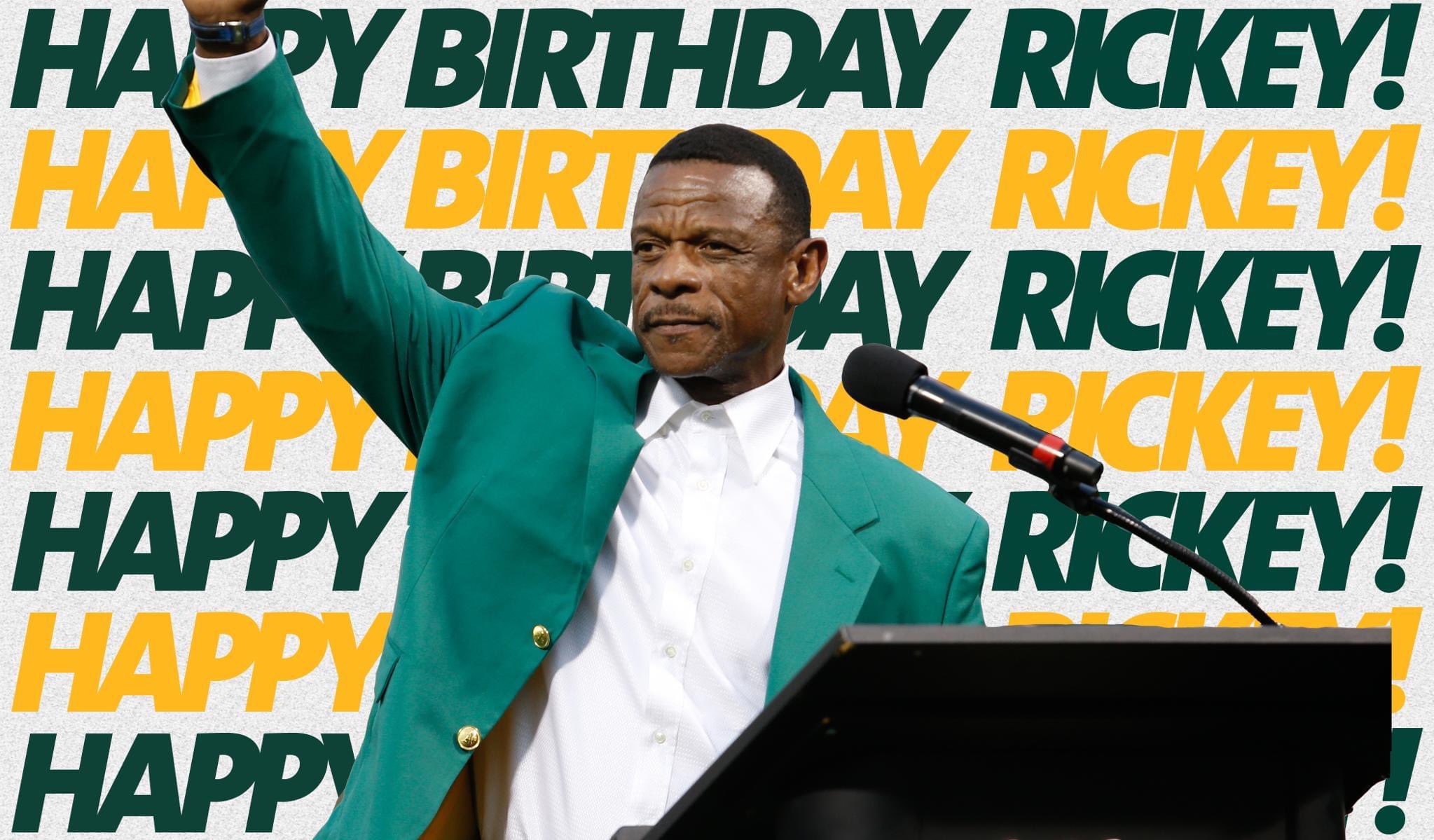 Happy birthday, Rickey Henderson 